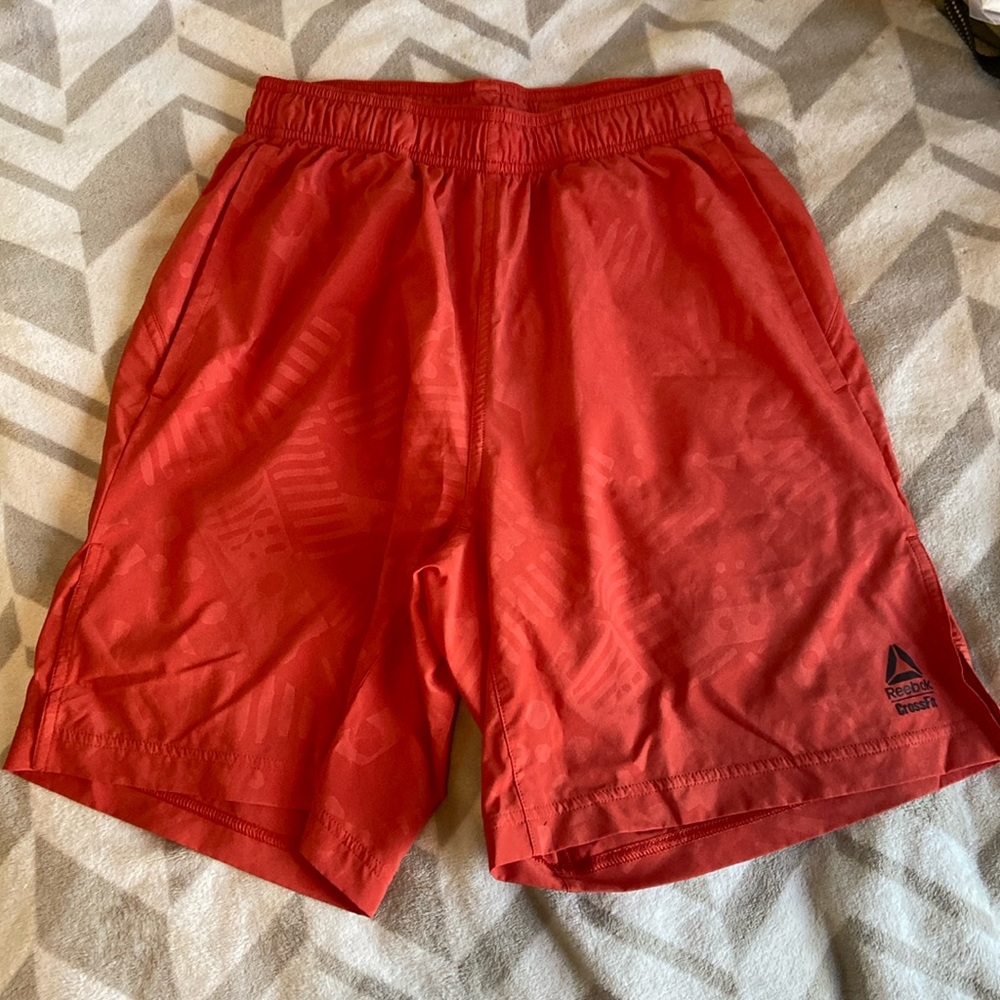Reebok CrossFit Austin Shorts Small Light Reddish Orange